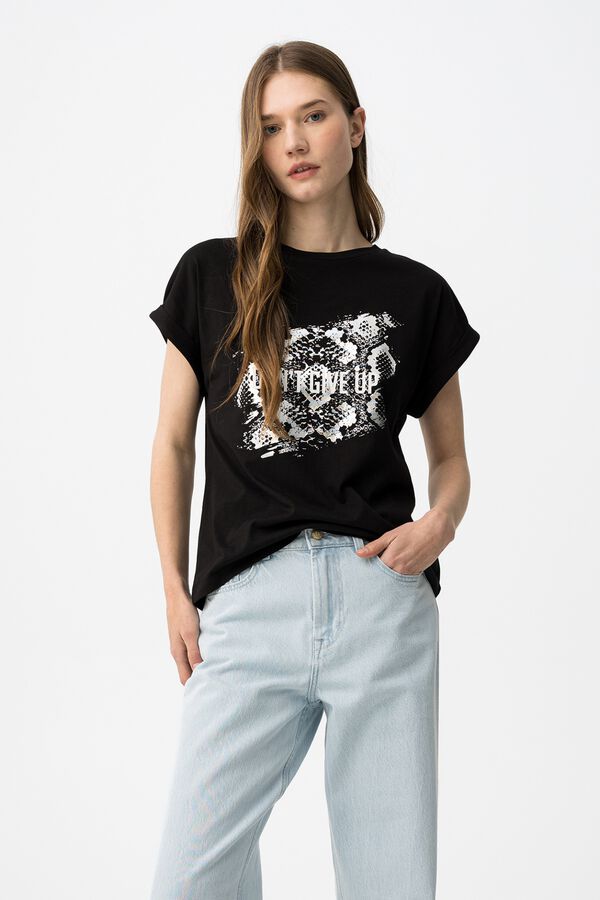 Tiffosi Camiseta estampada negro