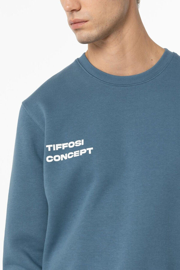 Tiffosi Sweatshirt com mensagens impressas azul