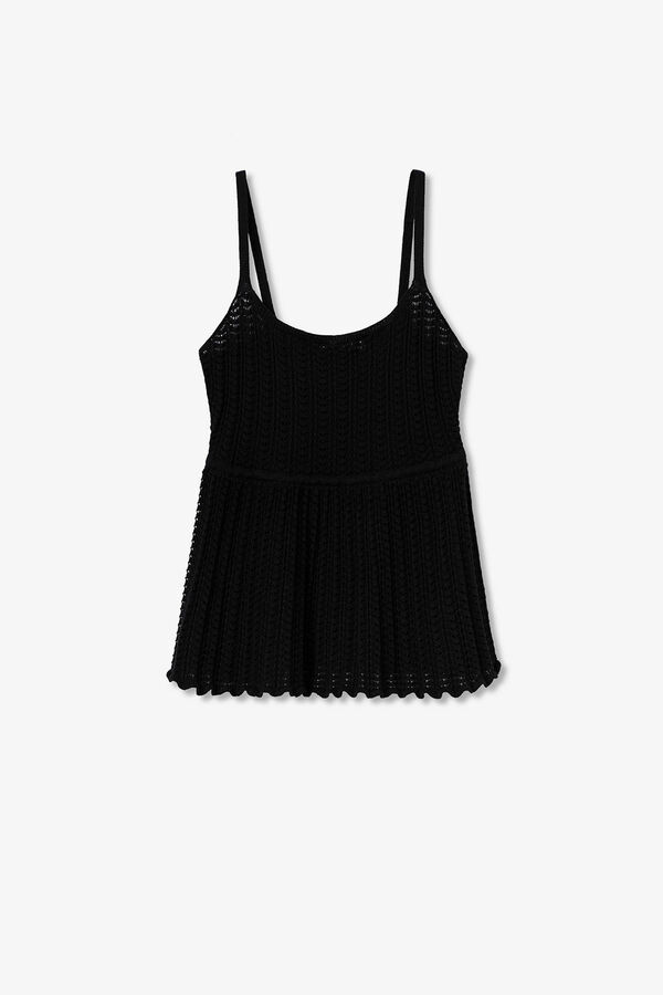 Tiffosi Top perfurado preto