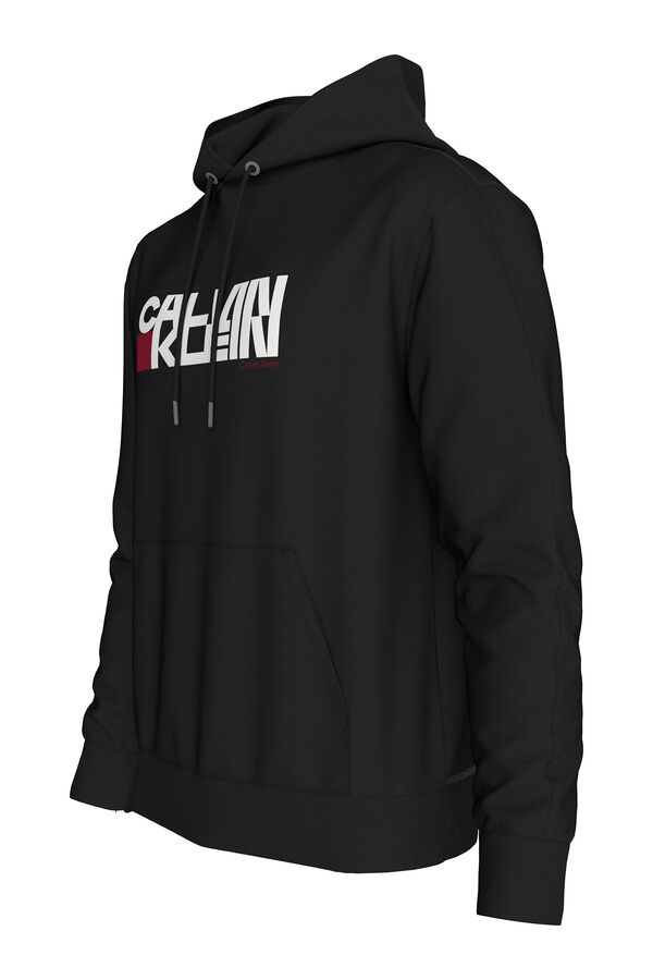 CK Jeans Sudadera con capucha y gr&aacute;fico negro