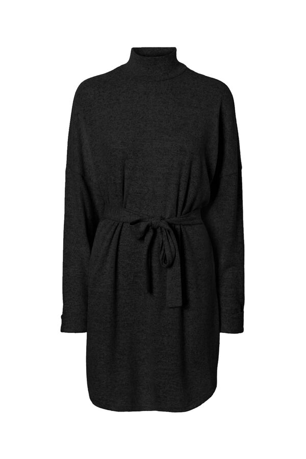 Noisy May Vestido de punto cuello alto negro