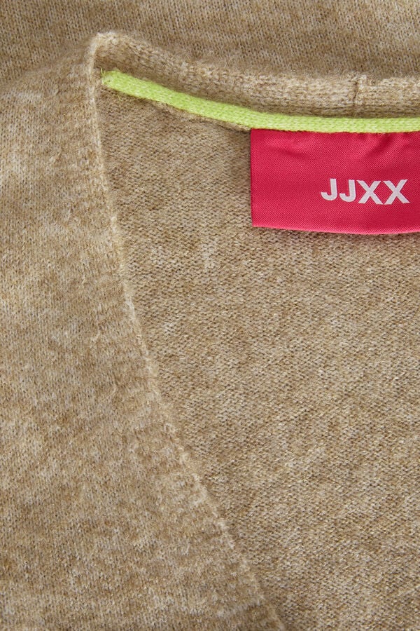 Jack & Jones Suéter liso com gola em liso bege