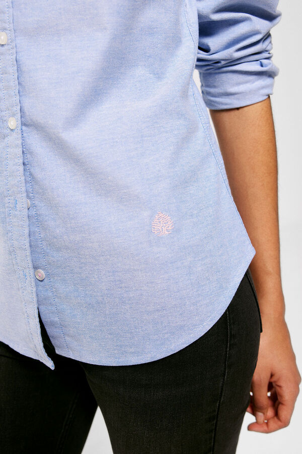 Springfield Camisa Oxford Algod&oacute;n azul