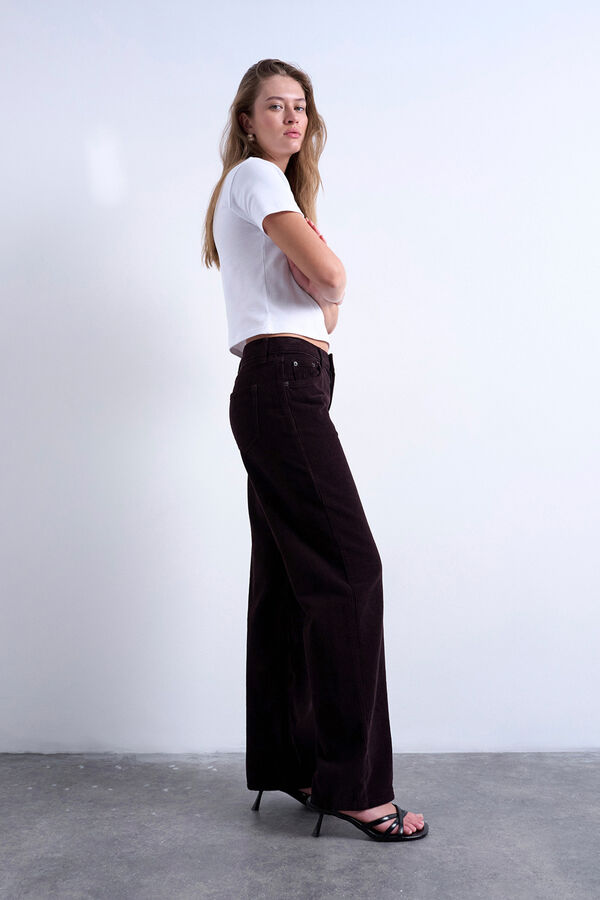 Topshop Vaqueros de pierna ancha marr&oacute;n