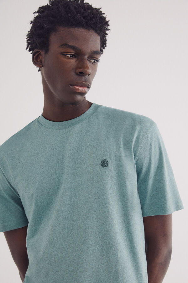 Springfield Camiseta básica melange verde