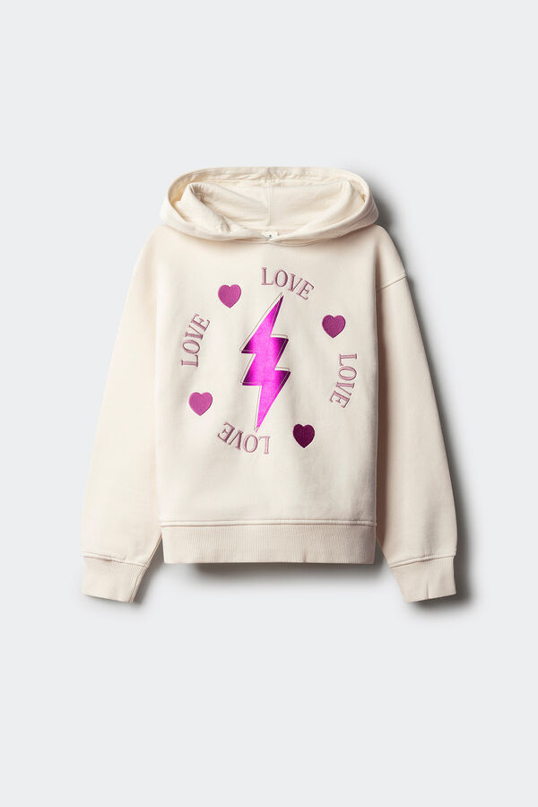 Springfield Kids Sudadera rayo ni&ntilde;a. blanco