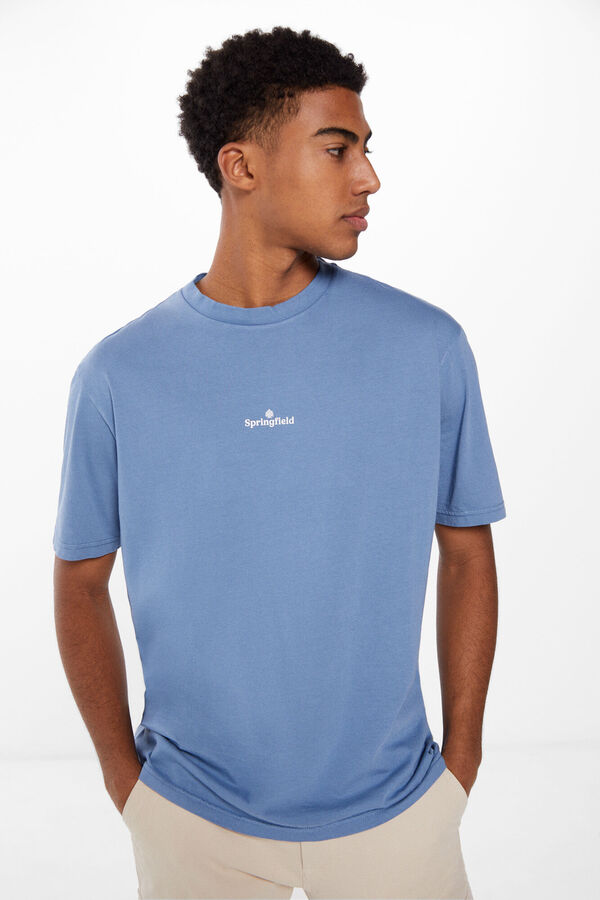 Springfield Camiseta lavada logo azul