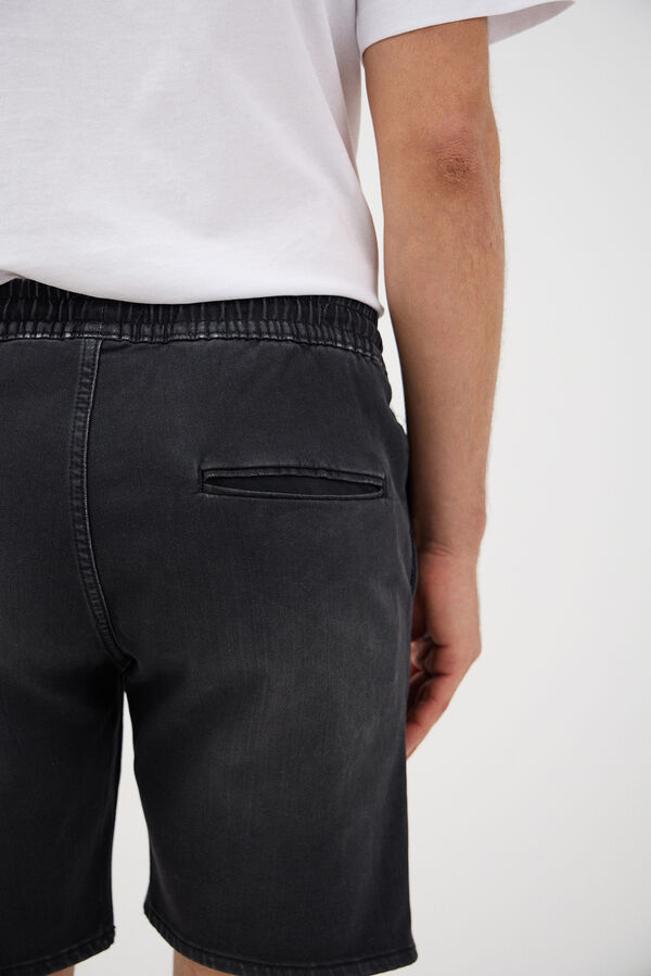 Jack & Jones Bermuda jogger vaquera negro