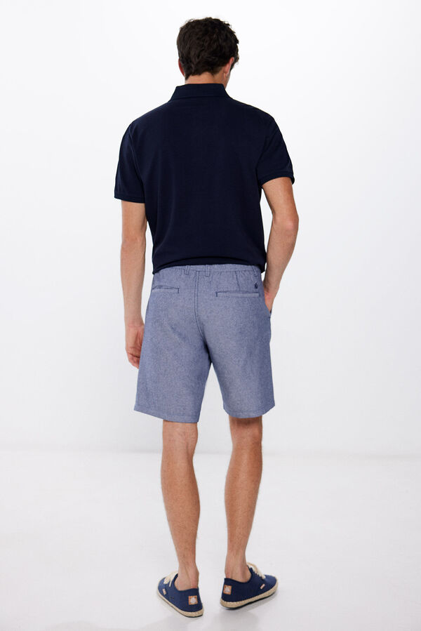 Springfield Bermuda oxford comfort fit azul