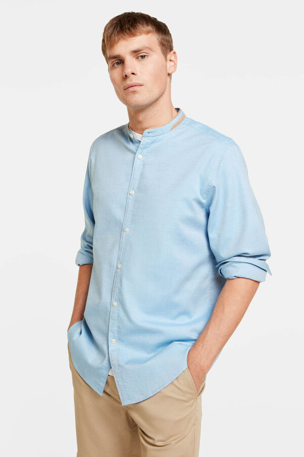 Springfield Camisa de manga larga azul medio