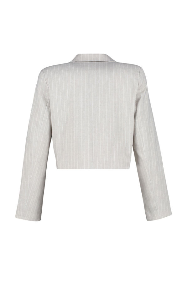 Trendyol Blazer curto cinzento