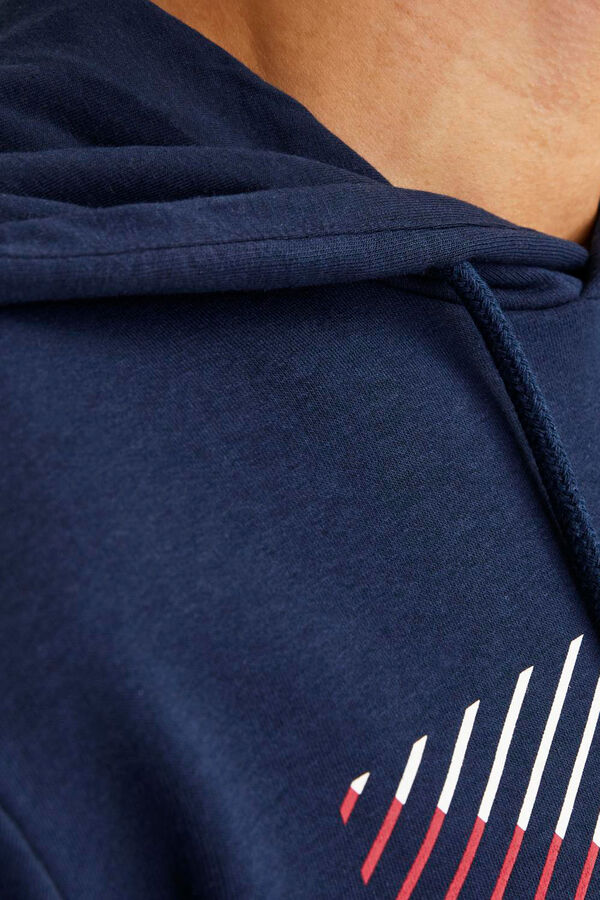 Jack & Jones Sweatshirt com capuz padr&atilde;o azul