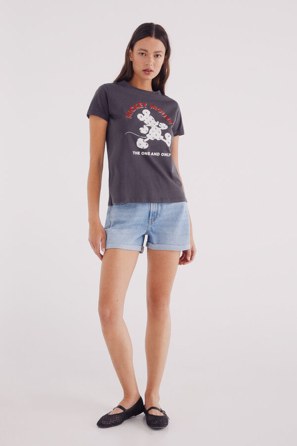 Springfield T-shirt "Mickey Mouse" cinzento