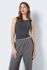 Noisy May T-shirt com detalhe na bainha preto