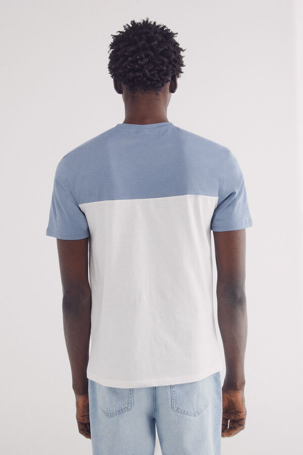 Springfield T-shirt color block bege