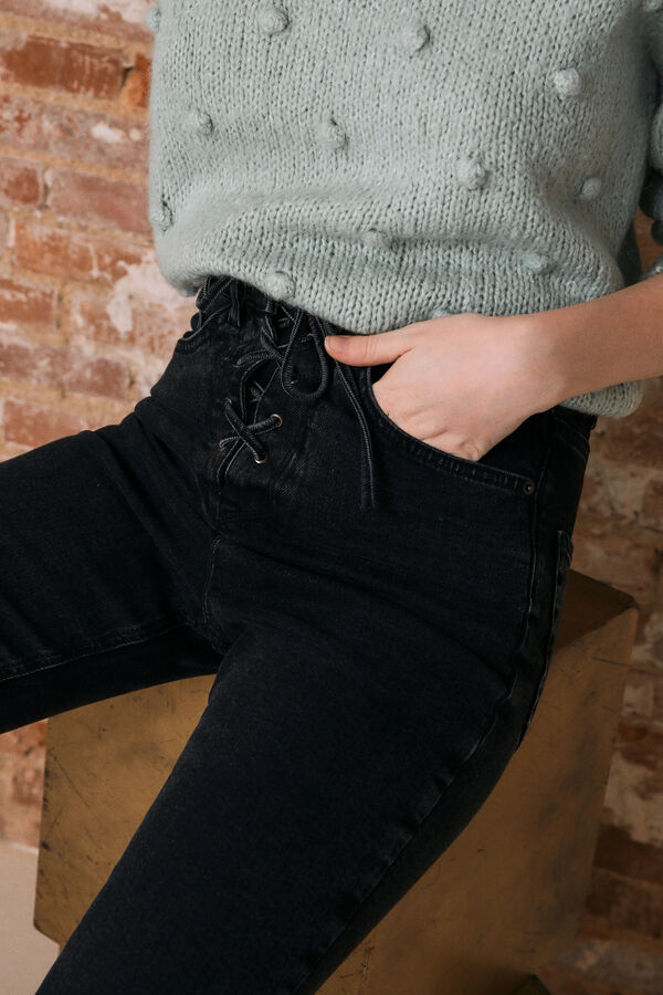 Springfield Zigzag jeans 001 negro