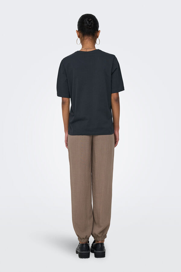 Only Camiseta manga corta regular fit negro