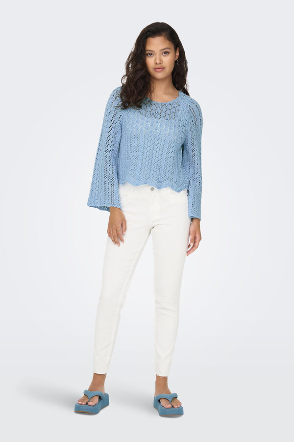 Only Jersey manga campana azul