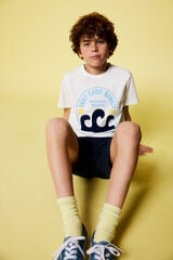 Springfield Kids T-shirt "summer camp" menino bege
