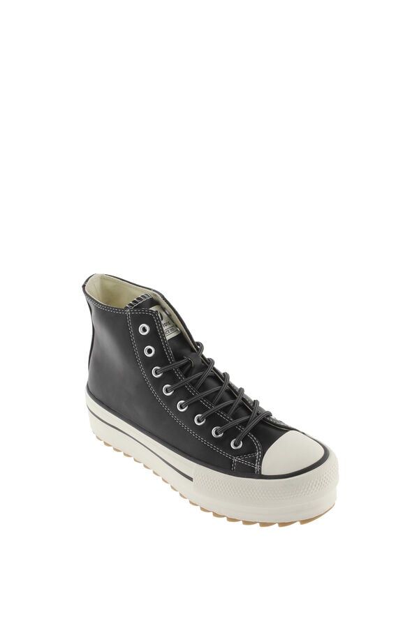 Victoria Zapatillas abotinadas de efecto piel negro