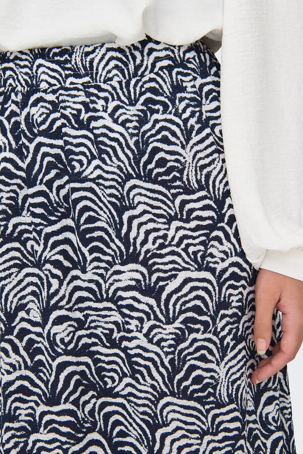 JDY Saia midi estampada cinzento