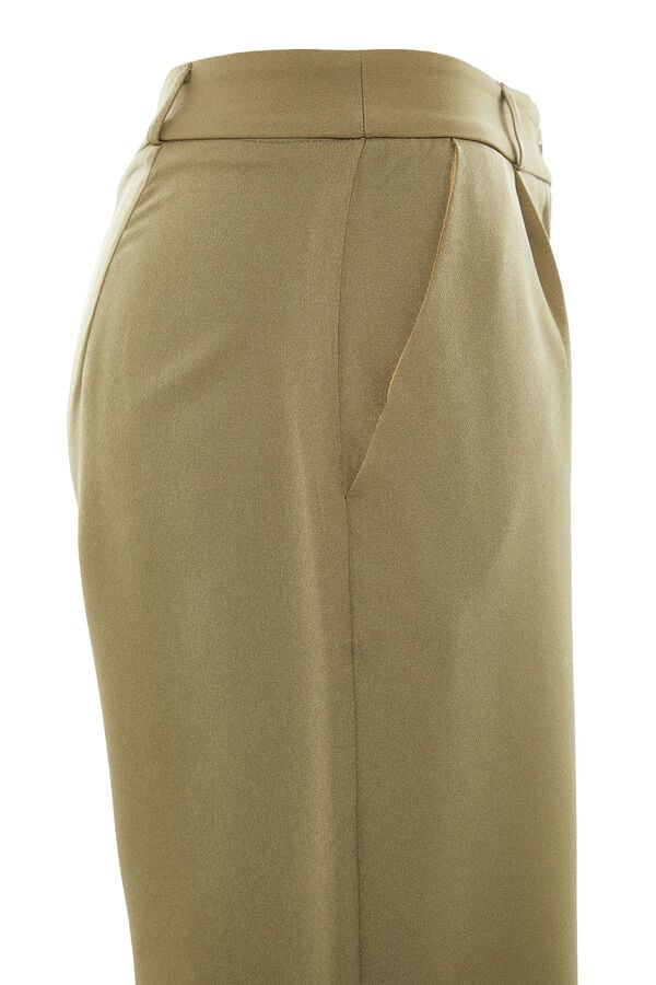 Trendyol Cal&ccedil;as plissadas bege