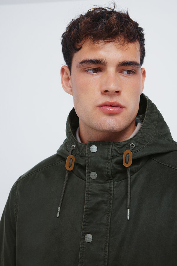 Springfield Parka de algod&atilde;o estampado