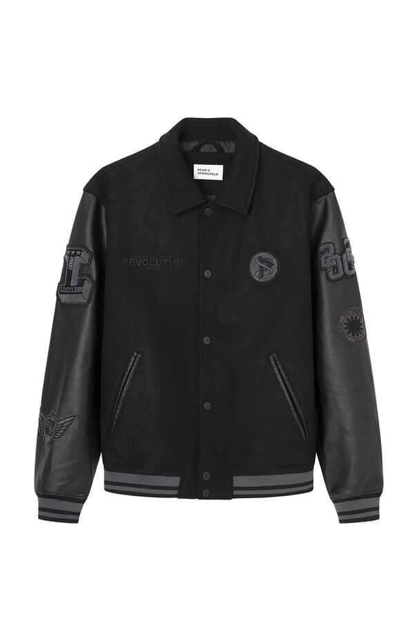 Springfield Pedri x Springfield Cominada Varsity Bomber preto