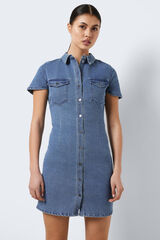 Noisy May Vestido curto denim azul