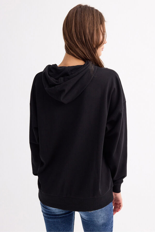 Inside Sweatshirt com bolso canguru e preto