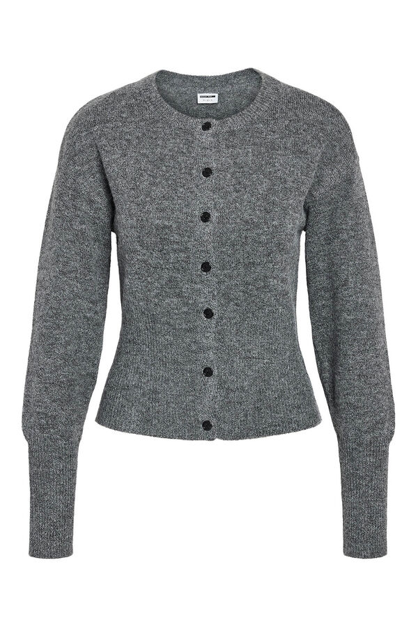 Noisy May C&aacute;rdigan abullonado gris