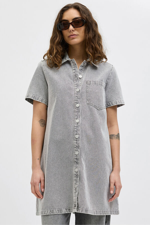 Jack & Jones Vestido curto denim cinzento