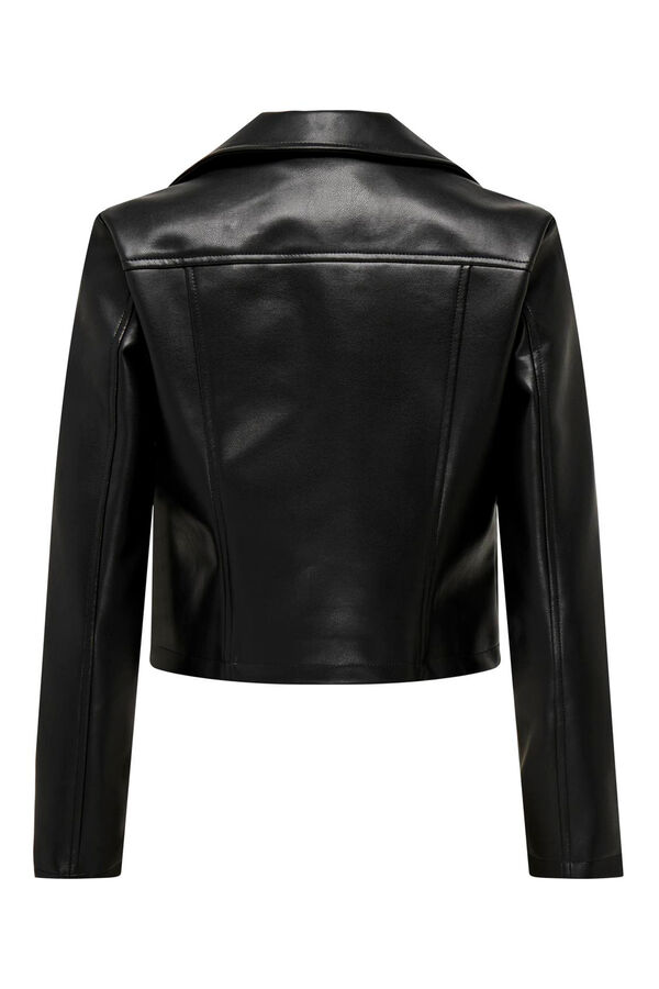 JDY Cazadora de polipiel negro