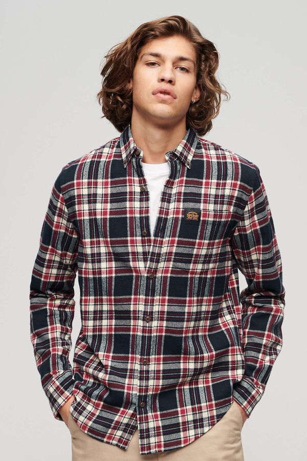 Superdry Camisa cuadros azul