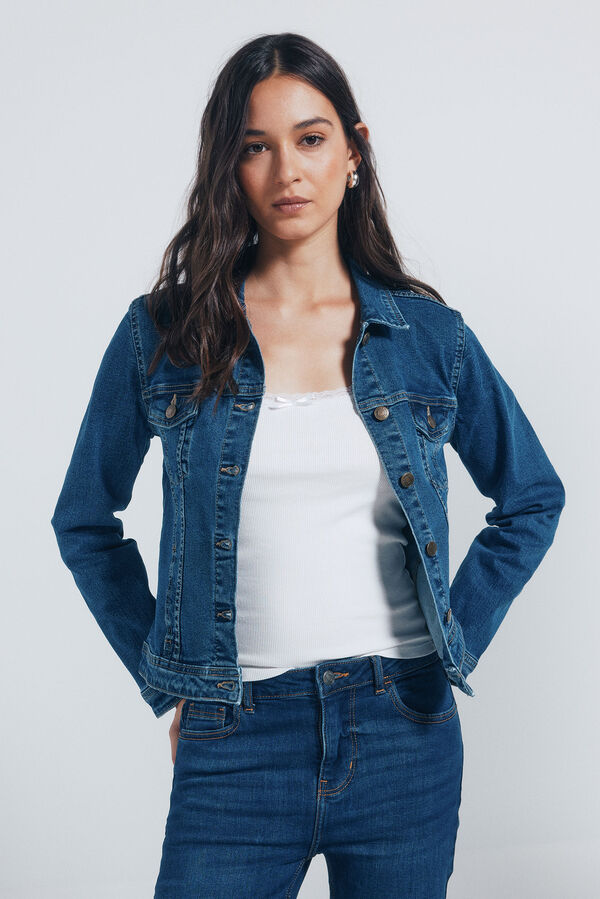 Springfield Cazadora vaquera algod&oacute;n azul