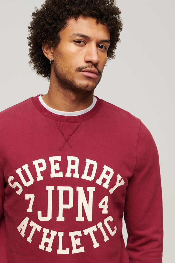 Superdry Sudadera Cuello Redondo burdeos