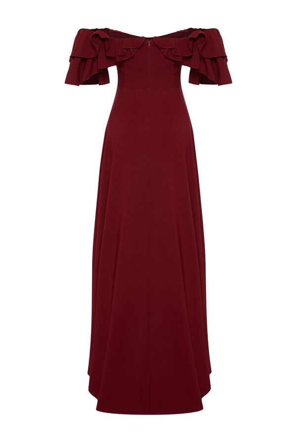 Trendyol Vestido de noche burdeos