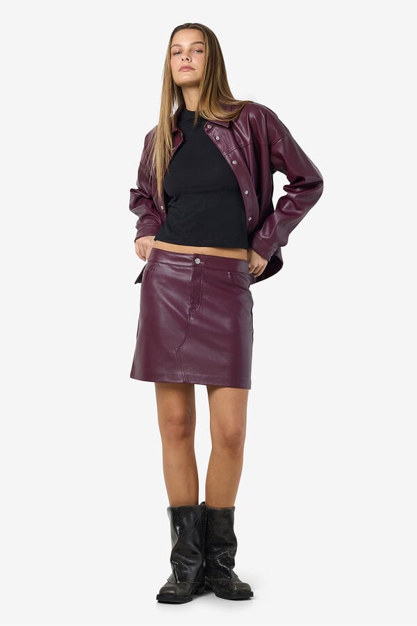 Noisy May Minifalda polipiel morado/lila
