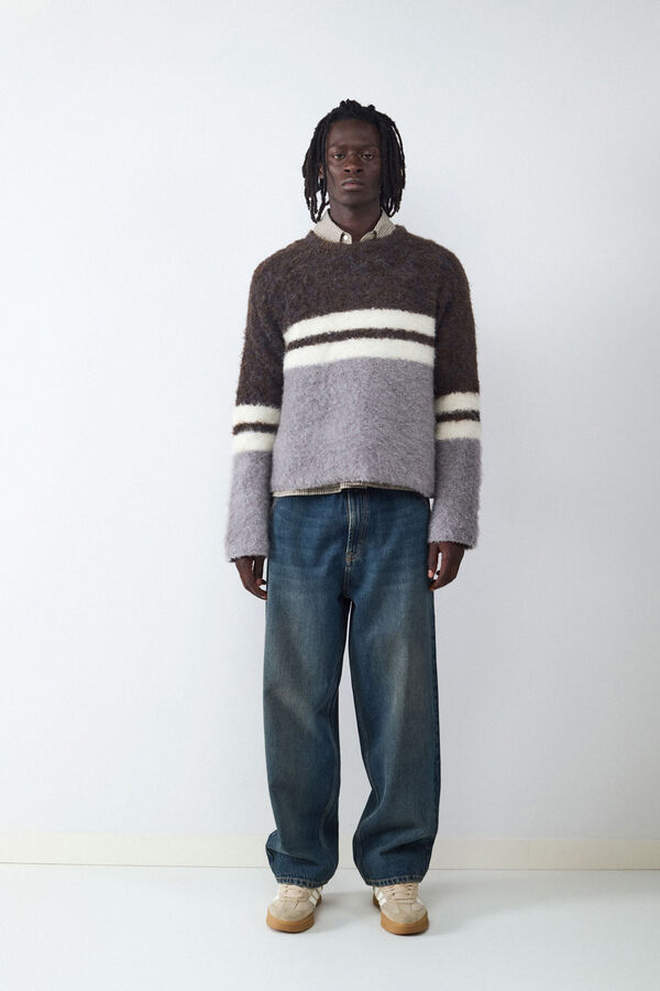 Balmohk Jersey cuello redondo lineas negro