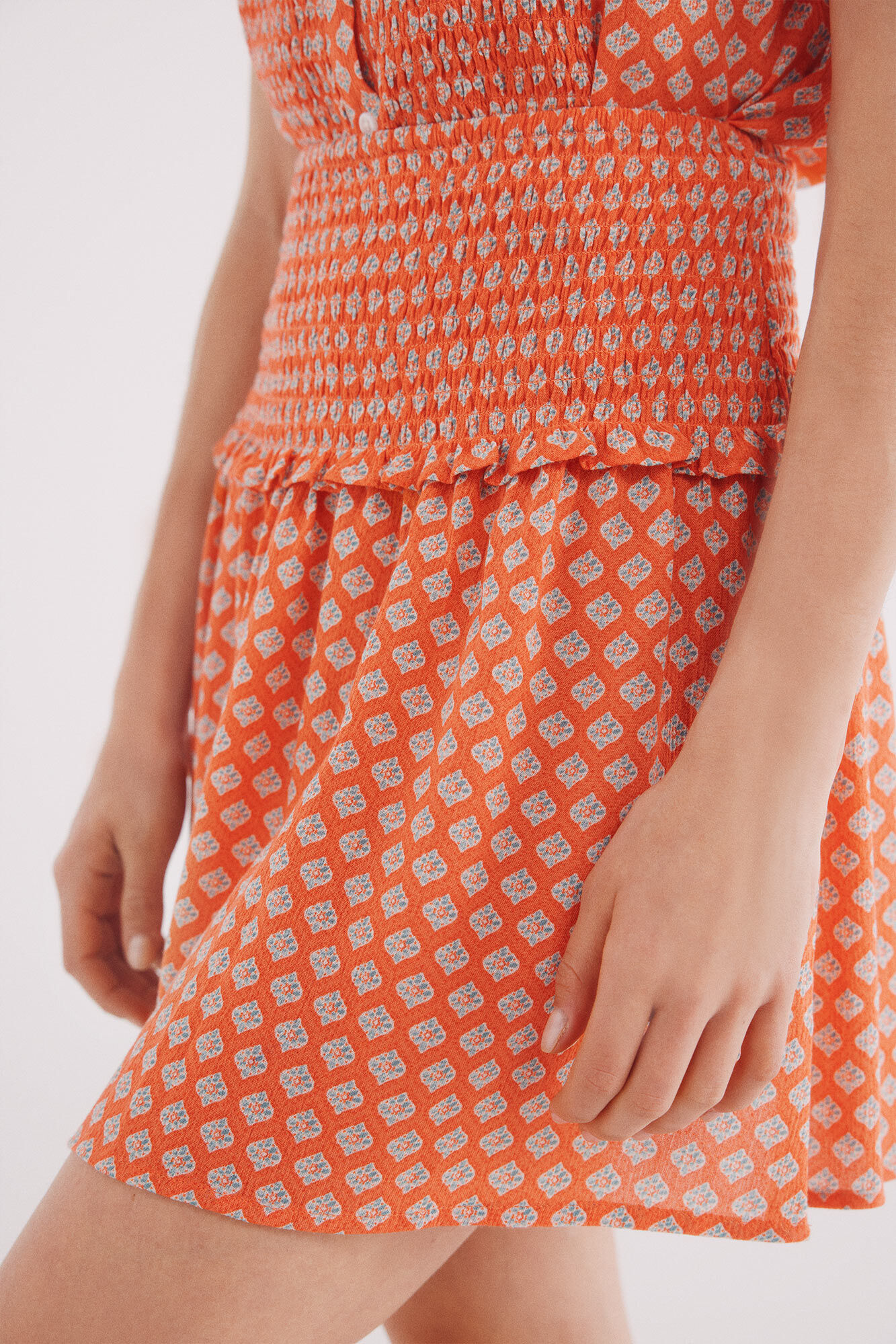 Springfield Falda goma nido de abeja estampada