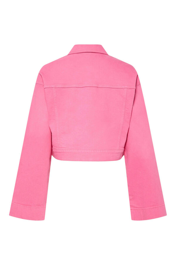 Pieces Casaco denim rosa