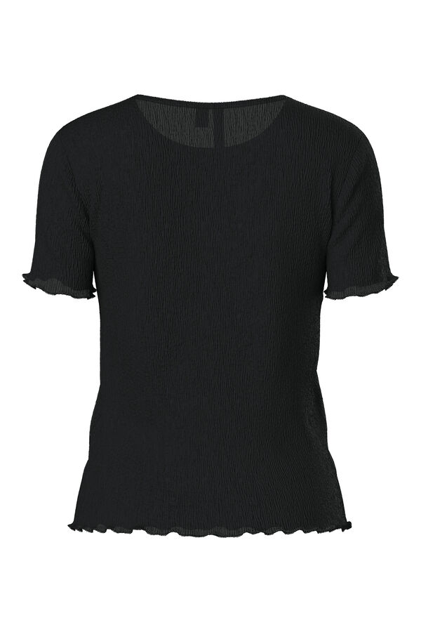 Pieces T-shirt de manga curta preto