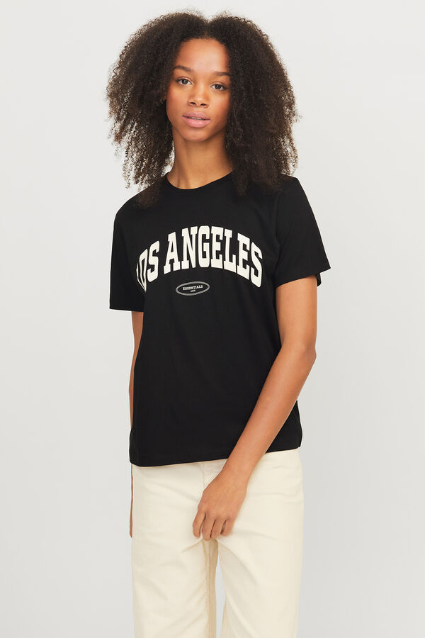 Jack & Jones Camiseta b&aacute;sica con estampa negro