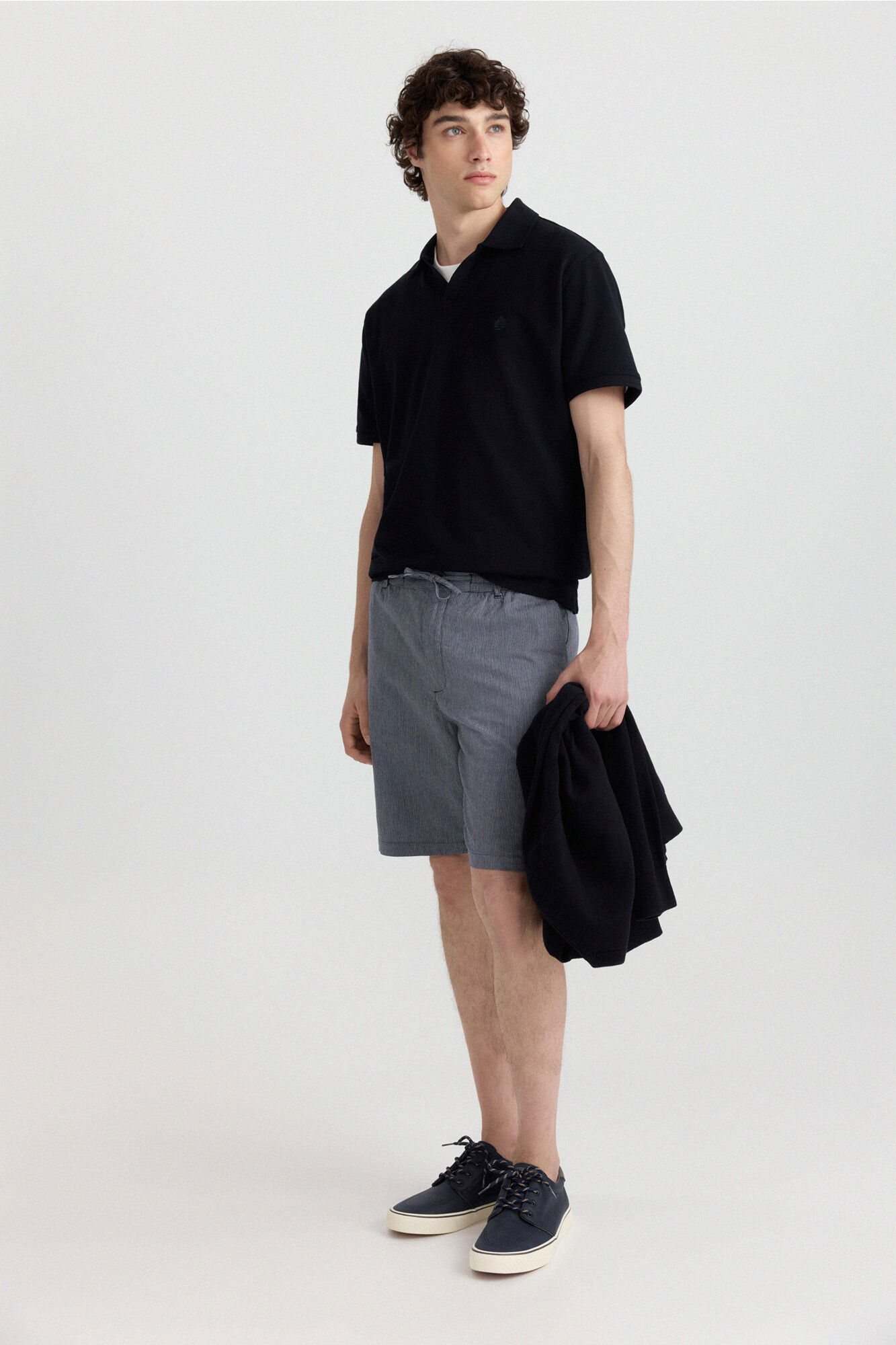 Springfield Bermuda microraya lino comfort slim fit