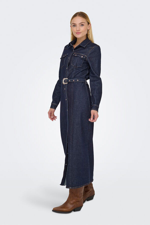 Only Vestido vaquero largo azul