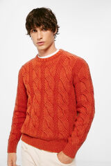 Springfield Camisola grossa de aranês borgonha