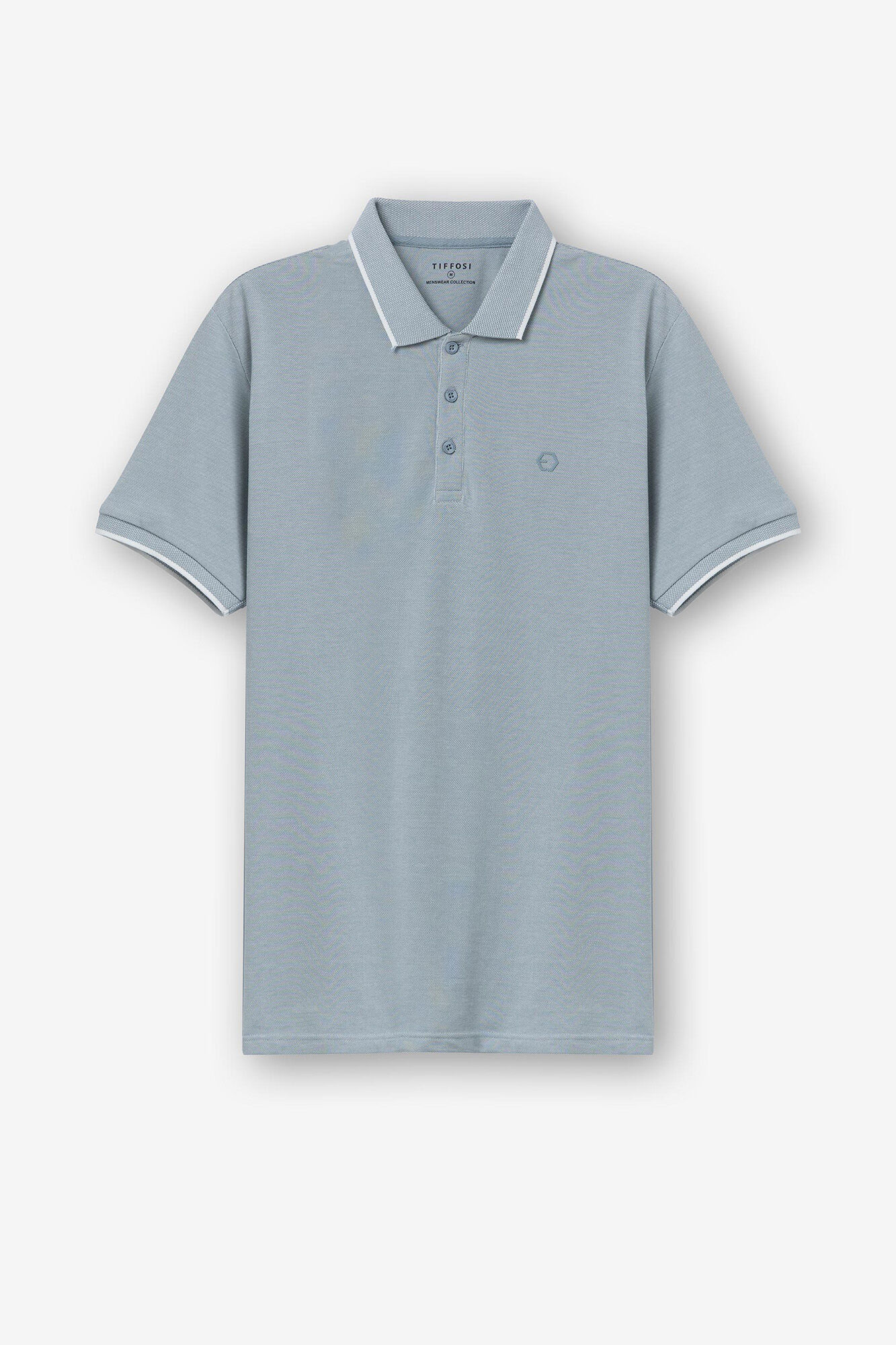 Tiffosi Polo Piqu&eacute; Detalle Estampado con Relieve