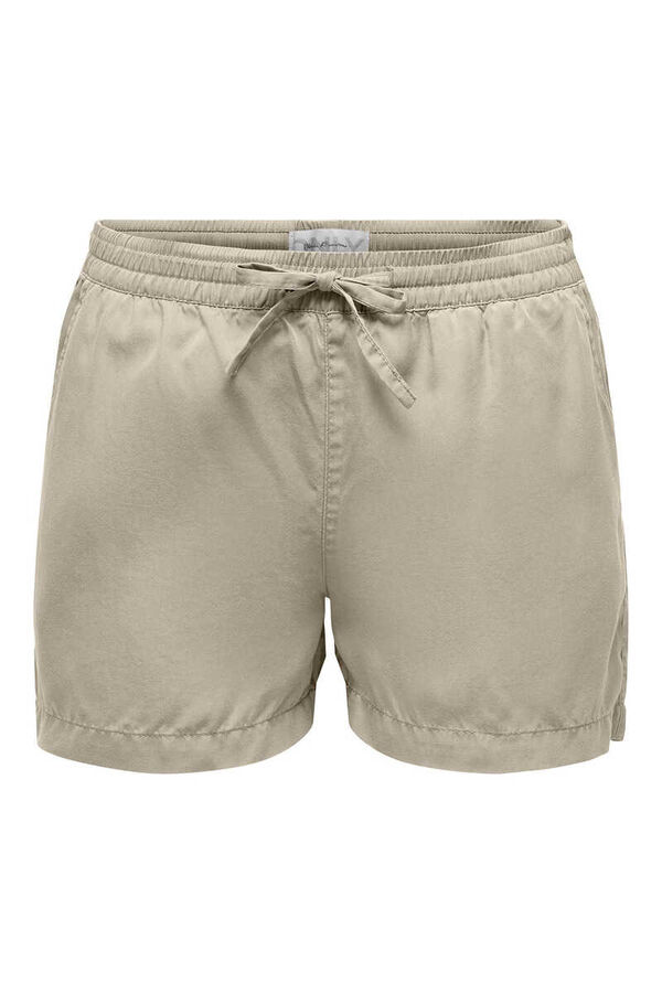 Only Bermudas de corte m&eacute;dio cinzento