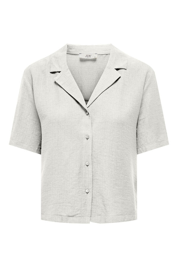 JDY Camisa bot&otilde;es manga 3/4 branco