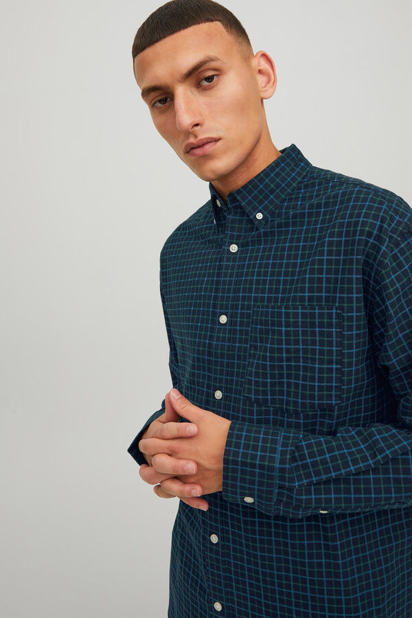 Springfield Camisa cuadros navy